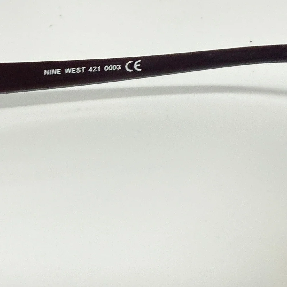 Nine West 421 0003 Black Rectangular Eyeglasses Frames 49-17-135 H6686